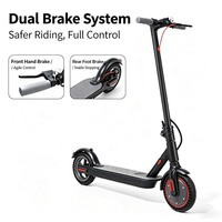 Trottinette électrique pliable pour adulte avec cadre en acier, absorption des chocs, charge maximale de 150 kg, batterie 36 V, autonomie de 25 à 35 km