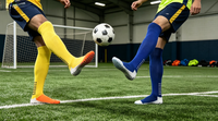 Chaussettes de football unisexes épaisses antidérapantes à compression avec dos en tissu éponge mi-mollet respirantes et anti-transpiration modèle ultime H-145