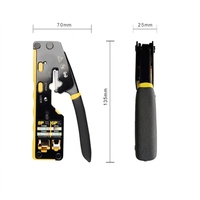 Herramienta de crimpado de conectores modulares de red, crimpadora de cable Ethernet, crimpadora de paso para RJ45 RJ11