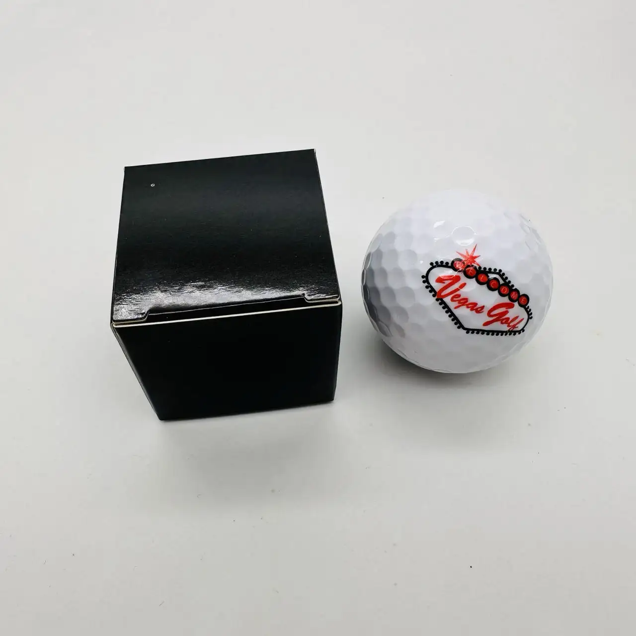 ブラック段ボールシングル個別ゴルフボールボックス、1ボール用ゴルフボールケース