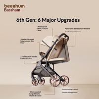 Poussette pour nouveau-né BeesHum Light Island, peut s'asseoir et se coucher, de 0 à 3 ans, en alliage d'aluminium, légère, pliable, capacité de charge de 15 kg