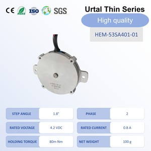 มอเตอร์สเต็ปเปอร์ไฮบริดความแม่นยำสูงแบบแพนเค้กซีรีส์บางพิเศษ รุ่น <span class=keywords><strong>NEMA</strong></span> <span class=keywords><strong>23</strong></span> ขนาด 60 มม. 2 เฟส 1.8 สเต็ป แรงบิด 80mN.m 4.2V จากโรงงานจีน - Product Image 1