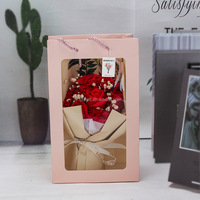 Fleurs de Savon Artificielles Très Demandées, Bouquet de Roses Roses Faites à la Main pour la Fête des Mères et la Saint-Valentin, Coffret Cadeau Fleuri
