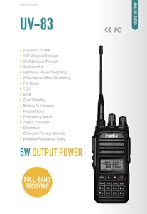 VENTE FLASH <span class=keywords><strong>Iradio</strong></span> UV83 Code CTCSS/DCS Talkie-walkie radio analogique VHF & UHF pour le ski - Product Image 4