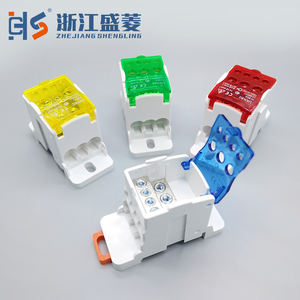 Conectores de Fios Elétricos UKK 80A Universais Unipolares para Distribuição de Energia em Caixa de Junção Terminal de Trilho Din - Product Image 4