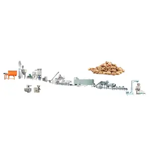 African popular cereal-based materials pet cat food and fish feed production line extrusion and drying machine