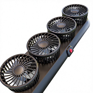 Ventilateur de voiture F306 à 4 têtes, 12V 24V, refroidissement, montage sur tableau de bord, trois vitesses réglables, pour camions et fourgonnettes - Product Image 2