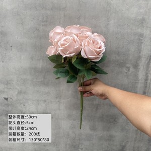 Artificial Rose Bouquet <b>Silk</b> <b>Flower</b> High Simulation Wedding Home Decor Photography Props Hand Held Bouquet - Product Image 2