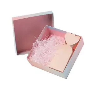 Chocolate Packaging Creative Corrugated Texture Pink Personal Care Kraft Paper Flower Custom Paper Gift Box