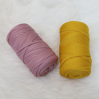 Macrame Rope 100% Polyester Fancy Yarn 4mm Thickness 53 Colors for Knitting and Hat Woven Dyed Pattern Hollow Filled Yarn