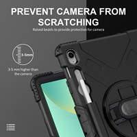 Étui de protection pour tablette Samsung Tab S10 FE Plus 13,1 pouces avec support pivotant à 360° et bandoulière personnalisée, compatible SM-X620 SM-X626B