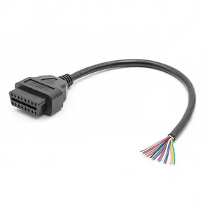 OBD 2 16PIN Female obd Connector To Male Open Plug Wire Diagnostic Car obd Adapter 30CM OBD2 To DIY Extension Cable