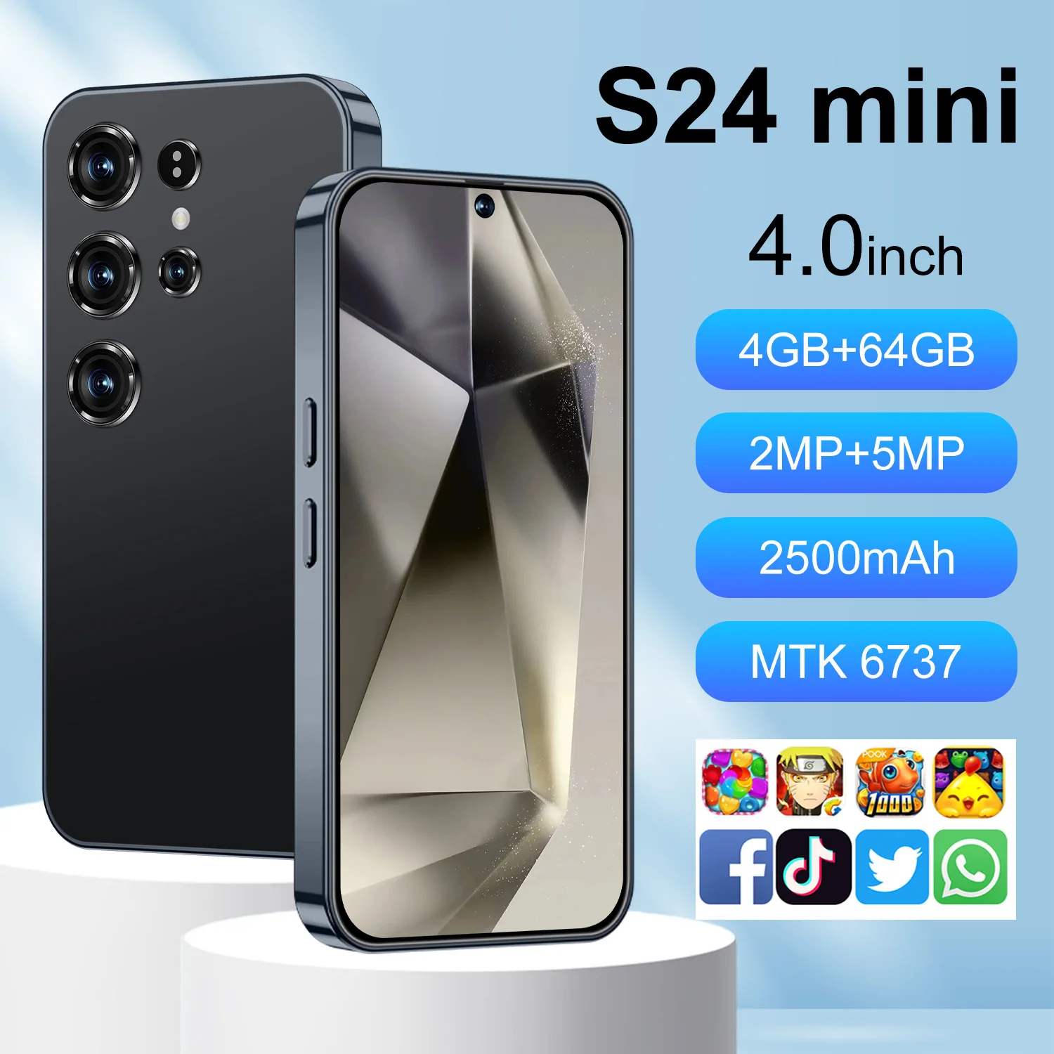 Original Soyes S24 Pro Max Mini 5G Smartphone 4.0 Inch 4GB RAM