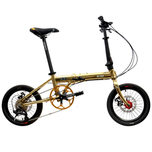 Мини-складной велосипед <span class=keywords><strong>Kosda</strong></span>, 16-дюймовый складной велосипед из алюминиевого сплава для взрослых, регулируемый 8-скоростной двойной дисковый тормоз, легкий городской велосипед - Product Image 4