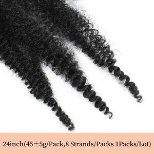 Vente en gros de tresses <span class=keywords><strong>afro</strong></span> souples et moelleuses de 24 pouces, tresses <span class=keywords><strong>afro</strong></span> pré-séparées, tresses <span class=keywords><strong>afro</strong></span> torsadées, cheveux pour tresses au crochet - Product Image 4