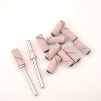 Aproms 50 pièces Bandes abrasives cylindriques rose clair grain 240 de haute qualité pour ponceuse à ongles professionnelle, élimination des cuticules et ongles en acrylique