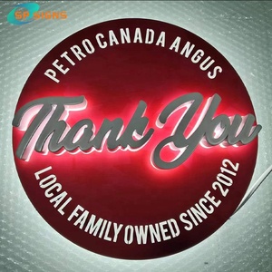 SP nhà máy ban đầu tùy chỉnh ngoài trời dẫn ánh sáng Hộp dấu hiệu tường trong nhà 60cm Vòng Acrylic thư biển quảng cáo Neon hộp Đèn - Product Image 3