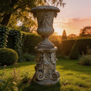Factory European <strong>Retro</strong> Roman Column Flower Vase Magnesia Decoration Antique Style Pillar Plinth Home Mantel <strong>Decor</strong> - Product Image 2