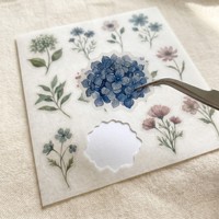 Feuille d'autocollants Washi personnalisés 3D en relief avec UV sélectif, 1200 DPI, finition brillante, vernis translucide, finition mate, faible MOQ, pour journalisation