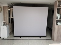 Écran de projection portable manuel pour intérieur et extérieur, 90 pouces, 4:3, écran de projection au sol extérieur, enroulable, facile à transporter