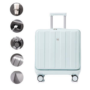 <span class=keywords><strong>Valise</strong></span> à roulettes rigide simple et élégante, extensible, avec serrure à combinaison, grande capacité, pour cabine - Product Image 2