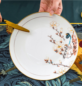 ชุดเครื่องใช้บนโต๊ะอาหารสุดหรูสำหรับรับประทานอาหารค่ำเซรามิกเคลือบลายกระดูกจีนแบบนอร์ดิก70ชิ้น - Product Image 5