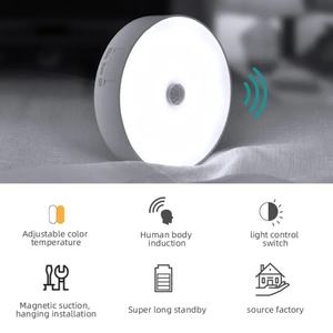 Lampe murale portable à LED avec détecteur de mouvement USB, lumière de nuit à induction corporelle, éclairage d'armoire à détecteur de mouvement LED - Product Image 2