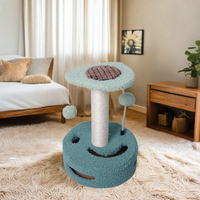 Bingkai panjat kucing lucu tahan lama dengan desain bunga matahari pohon kucing & goresan