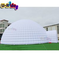 Vente en gros de bâche en PVC, grande tente dôme gonflable blanche pour soirée dansante, igloo pour événements en plein air et promotions
