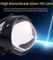 Phare de projecteur Bi-LED 130W 6000K 12000lm IP67 Étanche Certifié CE Garantie 2 ans Adaptation universelle