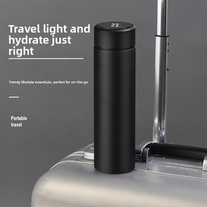 Termo de Acero Inoxidable 316L para Hombre/Mujer, Diseño Recto Portátil, Pantalla de Temperatura, Personalizable, 12-24 Horas de Aislamiento Térmico - Product Image 4