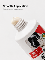 Bálsamo para Cuero Black Bull 70g con Lanolina, Crema de Acabado para Cuero Genuino Resistente al Agua, para Superficies de Botas de Trabajo Resistentes, para Hombre/Mujer