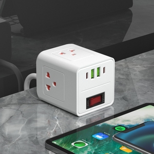 ปลั๊กพ่วง TIS Cube พร้อมที่ชาร์จ USB <span class=keywords><strong>3</strong></span> ช่อง สายพ่วงพร้อมช่องเสียบ <span class=keywords><strong>2</strong></span> ช่อง USB ปลั๊กพ่วงไฟฟ้าสำหรับเดินทาง - Product Image 3