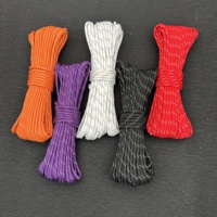 Cordon de parachute 550 Paracord 100 pieds 7 brins 4 mm en nylon réfléchissant haute visibilité pour ligne de tirage de tente et équipement de survie extérieur