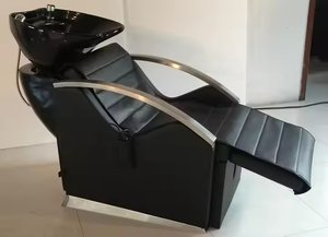 Sillón de Lavado de Cabello Eléctrico, Cama de Champú, Lavacabezas de Salón, Estación de Champú con Masaje, Lavabo y Silla - Product Image 6