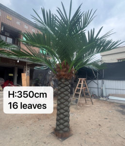 Palmera Artificial Grande Personalizada <span class=keywords><strong>de</strong></span> Canaria, Tronco <span class=keywords><strong>de</strong></span> Fibra <span class=keywords><strong>de</strong></span> Vidrio FRP, Resistente a los Rayos UV, Palmera Tropical Artificial Ecológica - Product Image 6