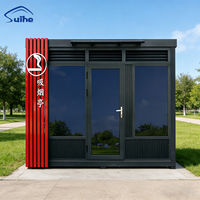Cabine de fumée environnementale en acier préfabriqué, conception ventilée, salle de fumée fermée pour centres commerciaux, aéroports et espaces publics