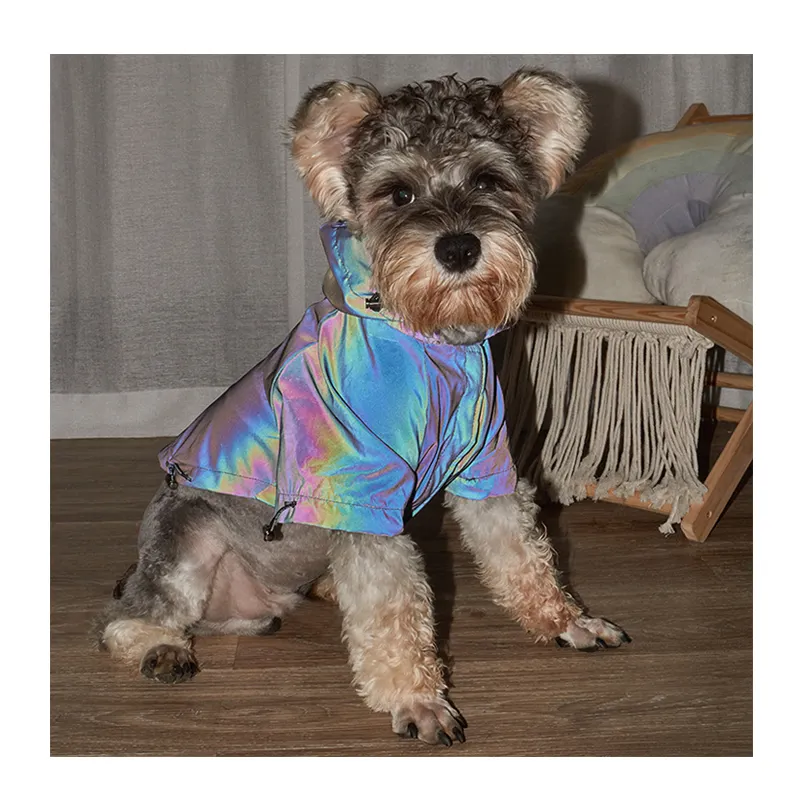 Fashion pabrik jas hujan anjing besar pakaian mantel hujan hewan peliharaan tahan air mantel jaket reflektif anjing mantel musim panas pakaian jas hujan anjing