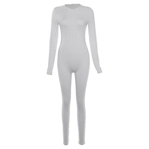จั๊มสูทสีพื้นสไตล์สปอร์ตใหม่ประจำฤดูใบไม้ร่วง 10024 รุ่นเอวสูง - Product Image 6