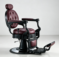 Fauteuil de barbier pivotant et inclinable hydraulique pour salon de coiffure, coupe de cheveux, rasage de barbe, mobilier de salon de beauté