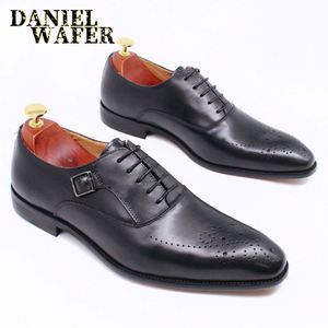 Chaussures habillées en cuir véritable Oxford pour hommes, couleur gris - Product Image 2