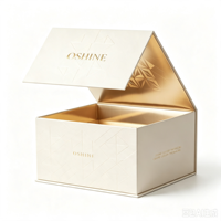 Boîte en papier de luxe personnalisée avec fermeture magnétique, gaufrage à chaud or, impression UV, emballage pliable, grande boîte en papier magnétique