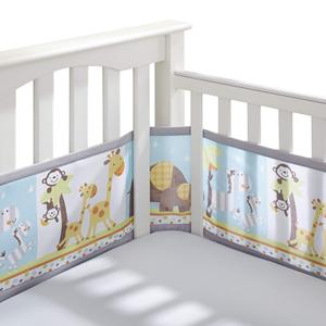 Juego de Protectores de Cuna de Malla Transpirable de 2 Piezas con Cobertura Completa Anticolisión en Todos los Lados - Product Image 1