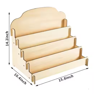 Özelleştirilebilir ahşap tezgah perakende vitrin rafı katmanlı zanaat fuarı çiftçi pazarı depolama tutucu ve raf için standı - Product Image 6