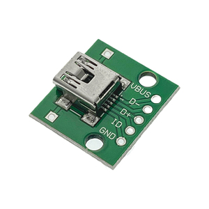 Carte de dérivation verticale OKY3447-1 avec port USB B femelle et interrupteur DIP, module à souder pour électronique DIY - Product Image 1