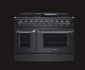SENG ETL Cuisinière professionnelle certifiée titane noir 6 brûleurs 30 & 36 & 48 pouces Cuisinières à gaz avec four - Product Image 4