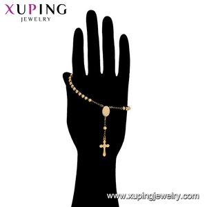 76531 Xuping เครื่องประดับแฟชั่นสแตนเลสอิตาลีสไตล์ลูกประคำข้ามจี้สร้อยข้อมือมือ - Product Image 5