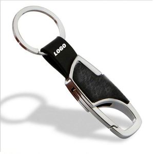 Custom Logo Metal <b>Key</b> <b>Chains</b> Waist Hanging Keychains <b>Key</b> Holder Men Best Gift Keyring Real Pebbled Leather Keychain - Product Image 1