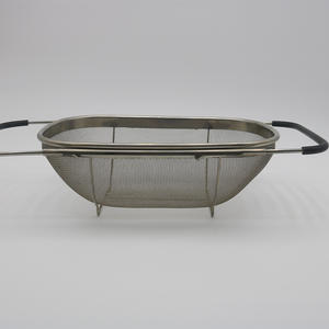 Yüksek kaliteli genişletilebilir paslanmaz çelik kevgir Over-the-Sink Oval ince örgü süzgeç sepet - Product Image 6