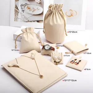 Bolsa de microfibra com logotipo personalizado, pulseira de colar, pingente de anel, broche, embalagem, envelope, bolsa para joias